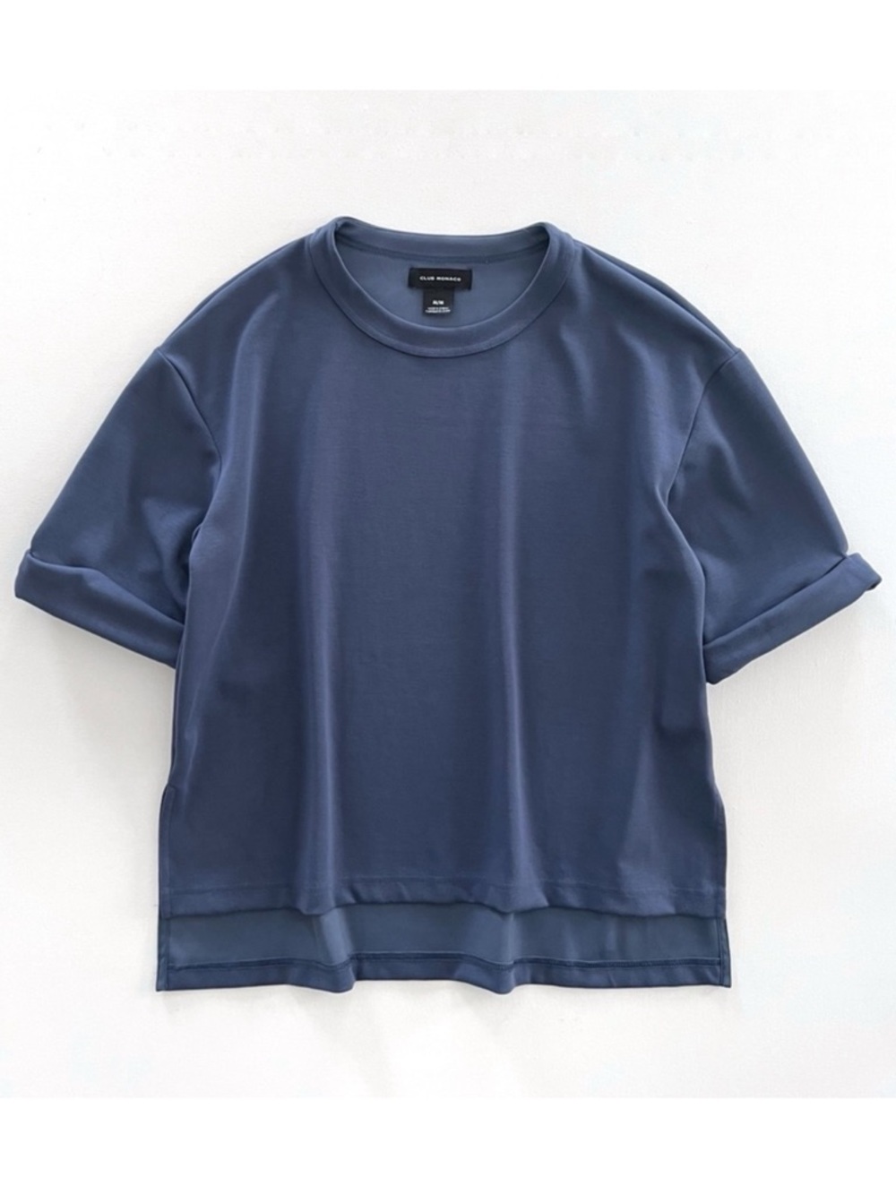 Club Monaco Sandwash Scuba Rolled Sleeve Shirt